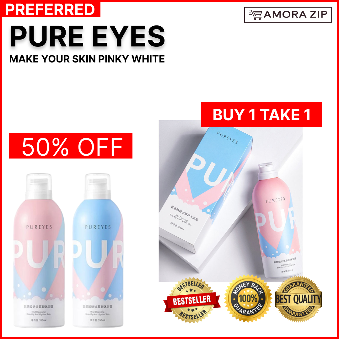 Buy 1 Take 1 Pure Eyes Whitening Shower Gel Original Mousse Shower Gel