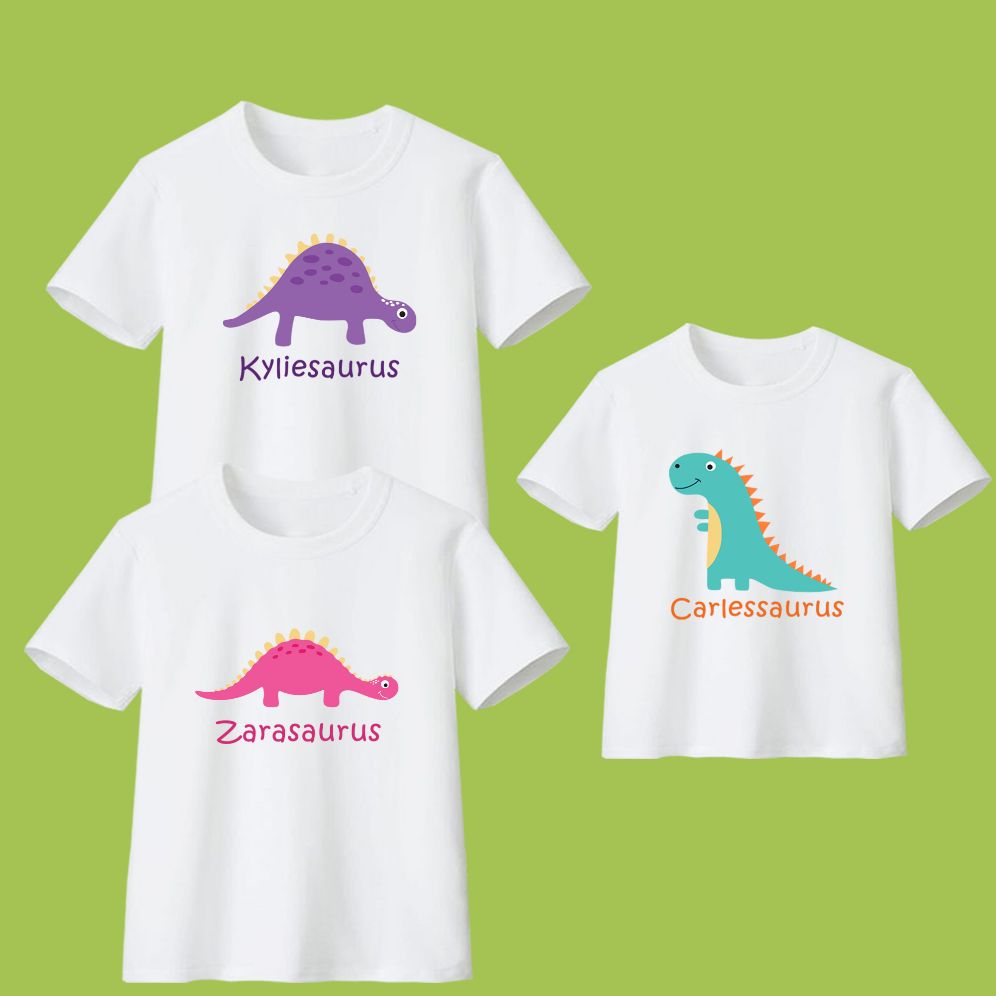 DINOSAUR FAMILY SHIRT Set of 3pcs 