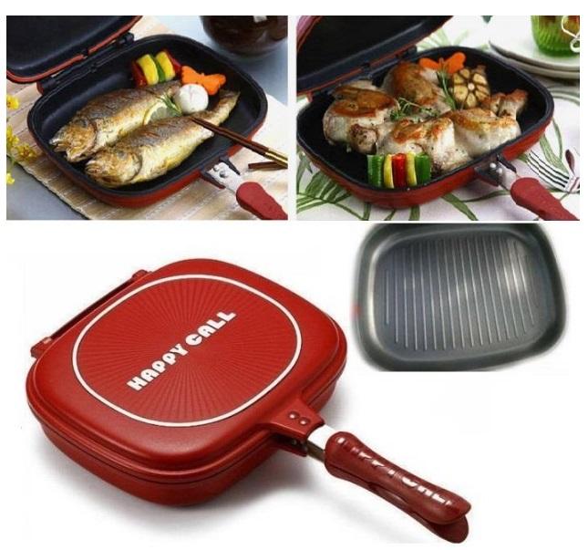 AUTHENTIC HAPPY SPECIAL DOUBLE SIDED GRILL/FRYING PAN (Made in Korea 32