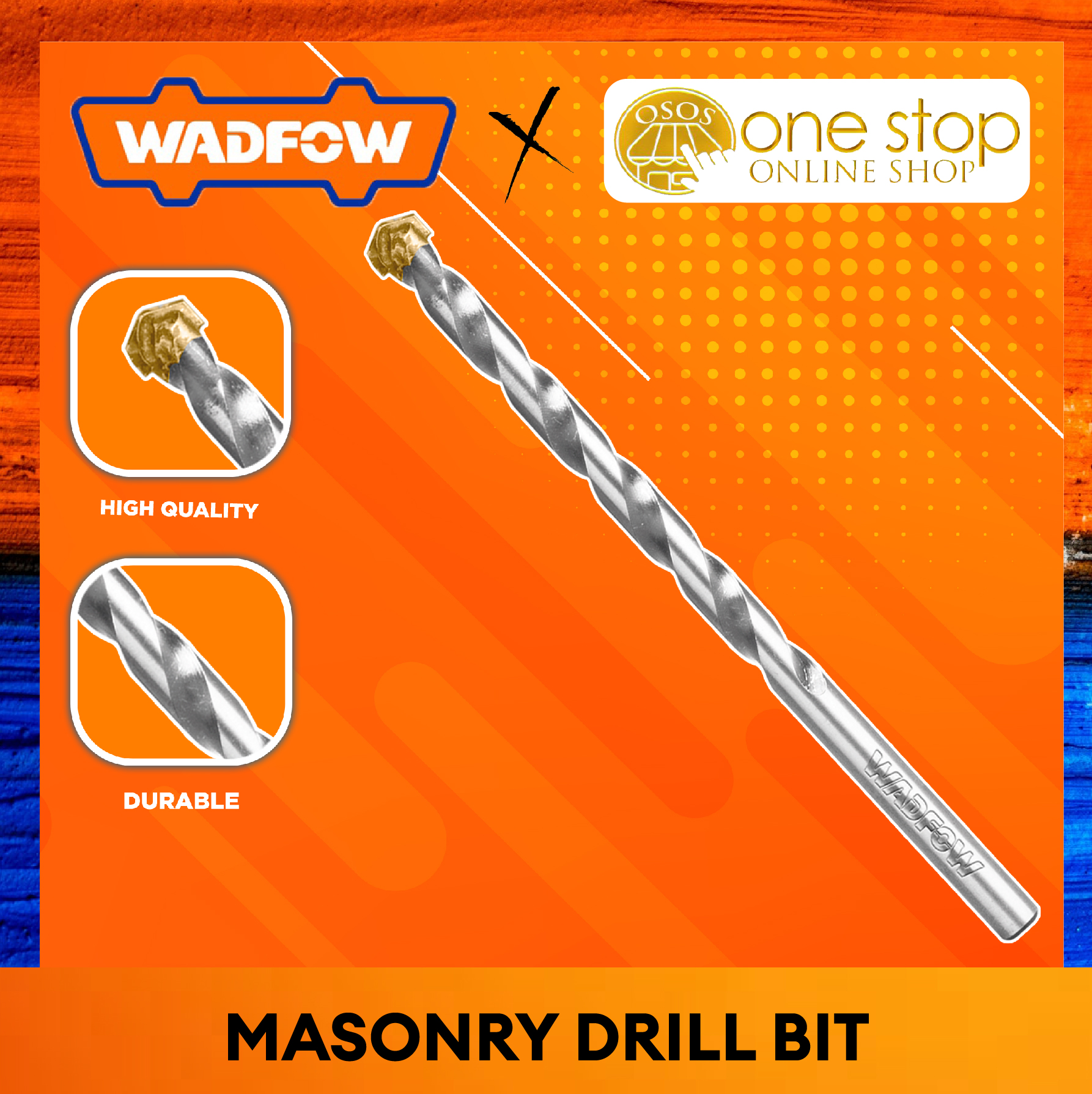Wadfow Tools Original Industrial Masonry Drill Bit For Rotary Hammer