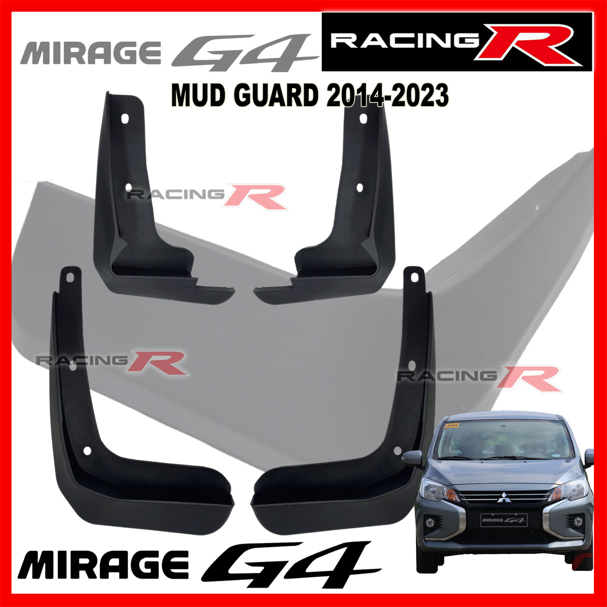 Mitsubishi Mirage G4 2014 to 2023 OEM Mud guard Matte Black 2015 2016