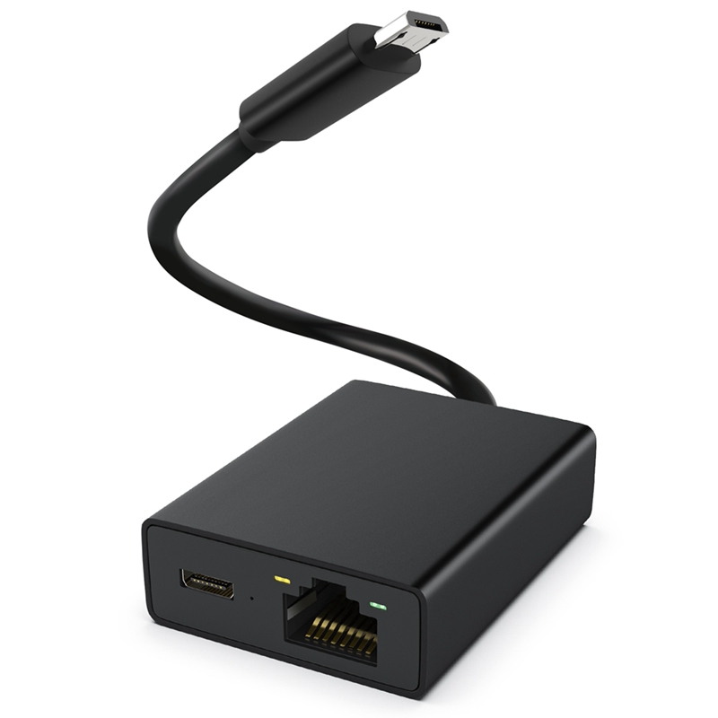 Network Card Ethernet Adapter Micro-USB to 100M Network Card for 4K Fire TV Stick Ethernet Switch Router