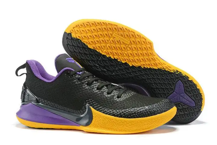 kobe bryant shoes yellow and purple