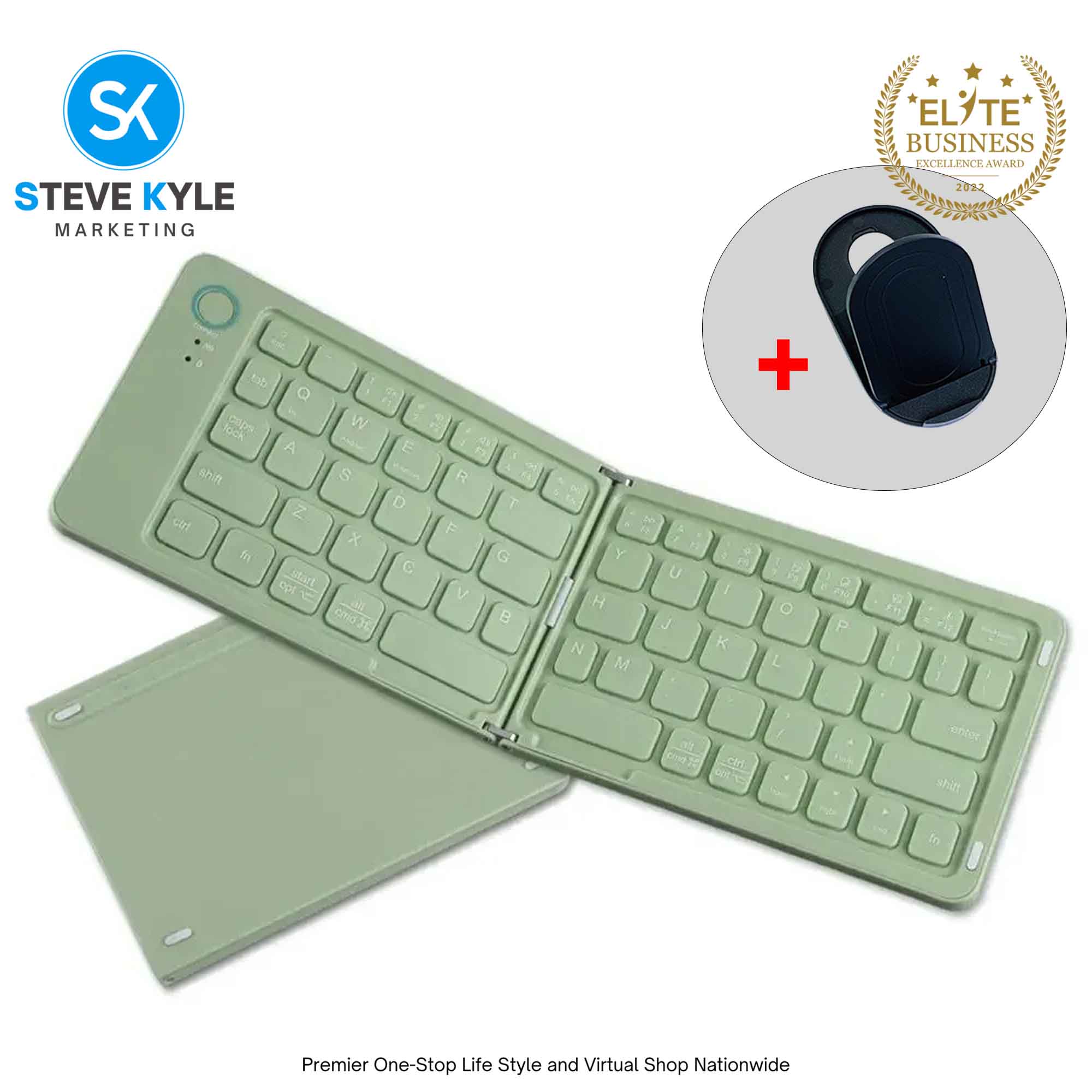 UltraSlim Foldable Keyboard Rechargeable Bluetooth Silent Typing for ...