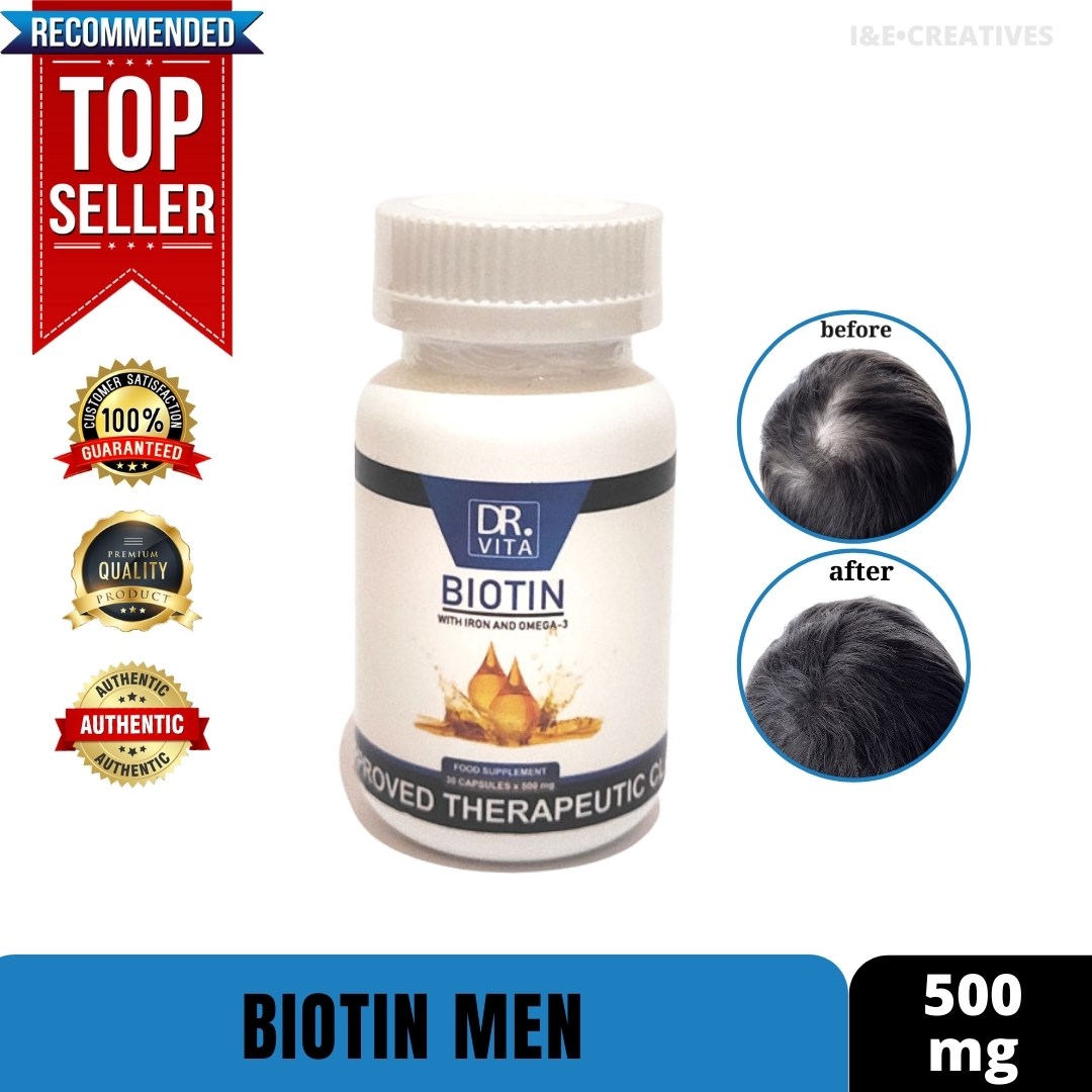 DR.VITA BIOTIN with Iron and Omega 3 for MEN Anti Hair Loss For