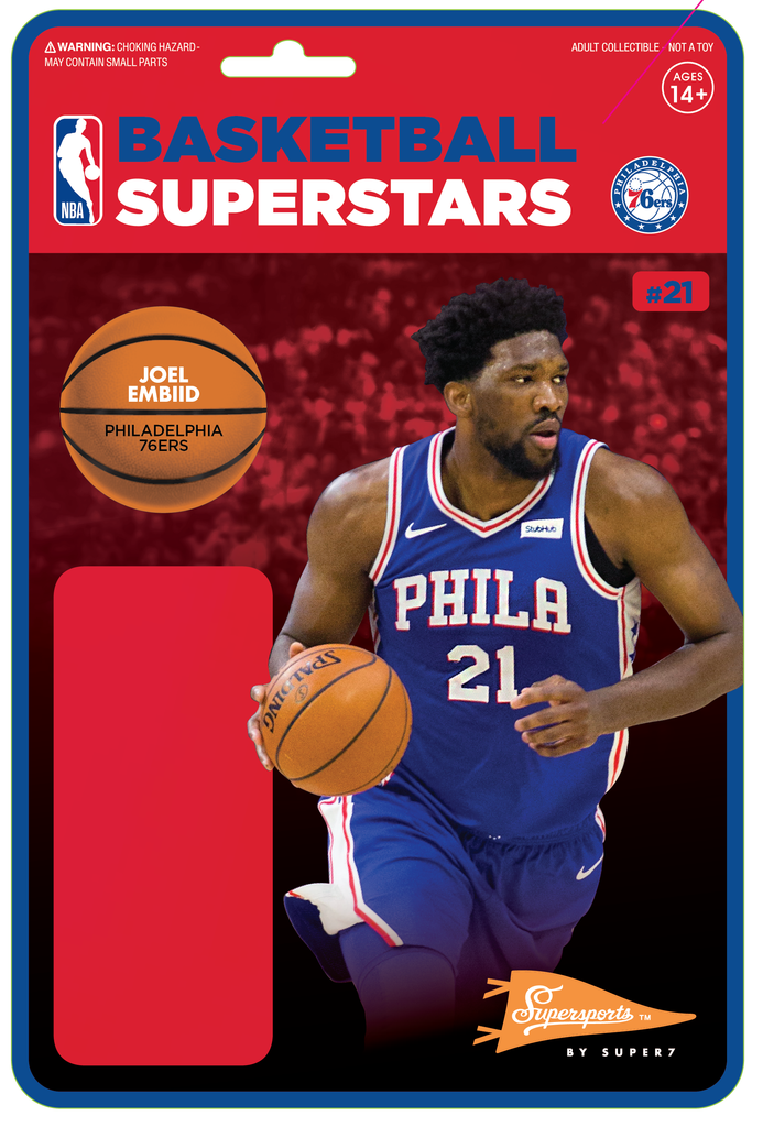 SUPER7) NBA REACTION FIGURE - JOEL EMBIID (76ERS) | Lazada PH