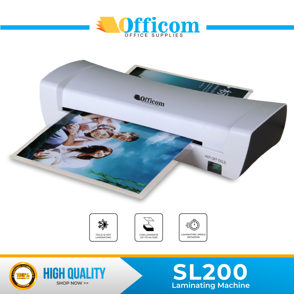 Officom Sl200 A4 Laminator Size Hot And Cold Compact Laminating