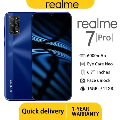 Realme 7 Pro cellphone sale original 2021 brand new smart phone android Face Fingerprint unlock cheap wash warehouse