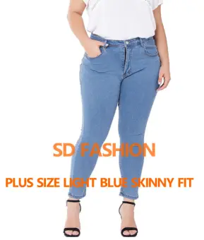 women's plus size blue jeans