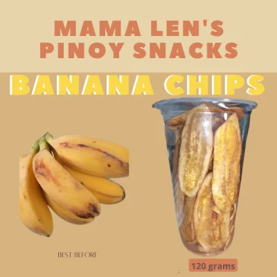 Mama Lens Pinoy Snack Banana Chips 120 grams Big Slice | Mama Lens Pinoy Snacks | Banana Chips Snack | Pinoy Snack | Banana Snacks | Local Foods | Local Food Products
