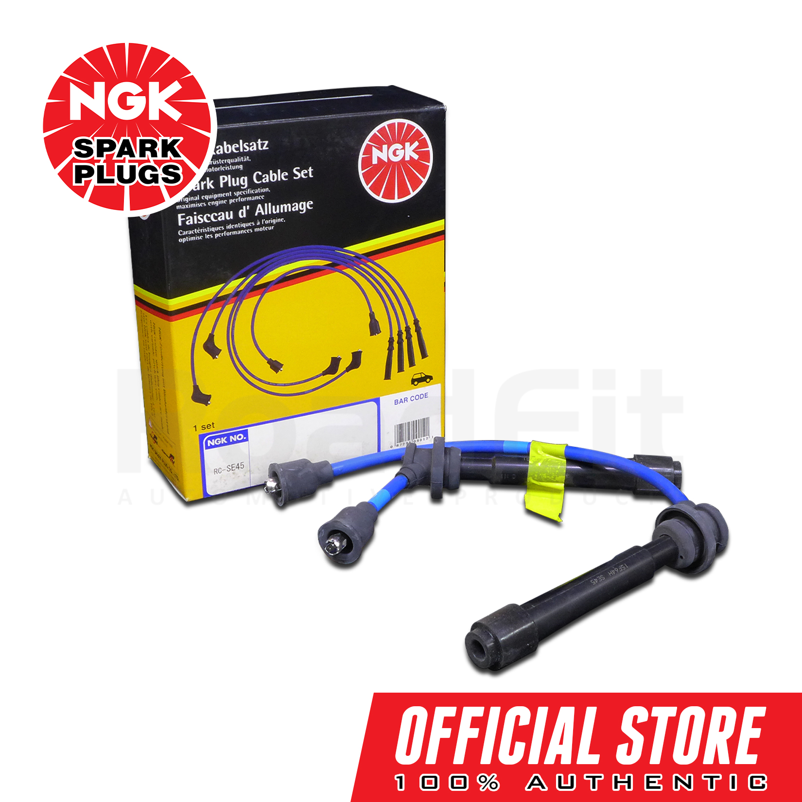 NGK RCSE45 Spark Plug Resistor Cable Set, 4 Pcs. for Suzuki Jimny