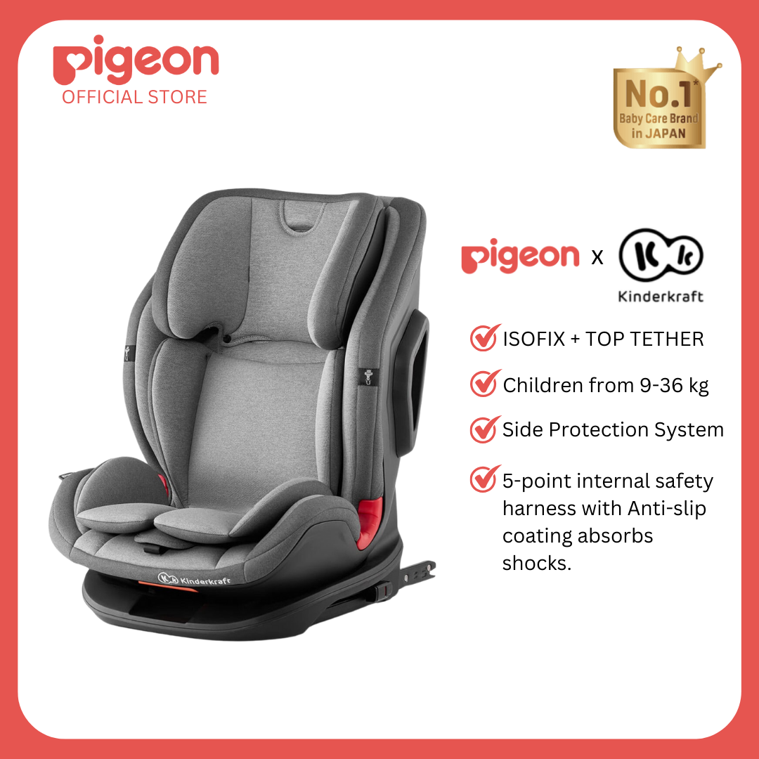 Pigeon x Kinderkraft Oneto3 Car Seat Gray Lazada PH