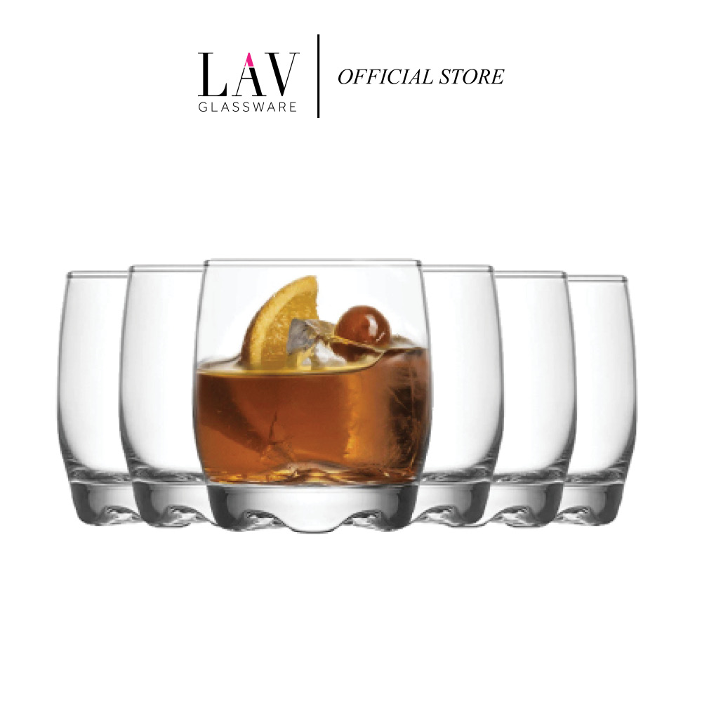 LAV 3Piece or 6Piece Rock Glass Tumbler Set (9 3/4 oz) Whiskey