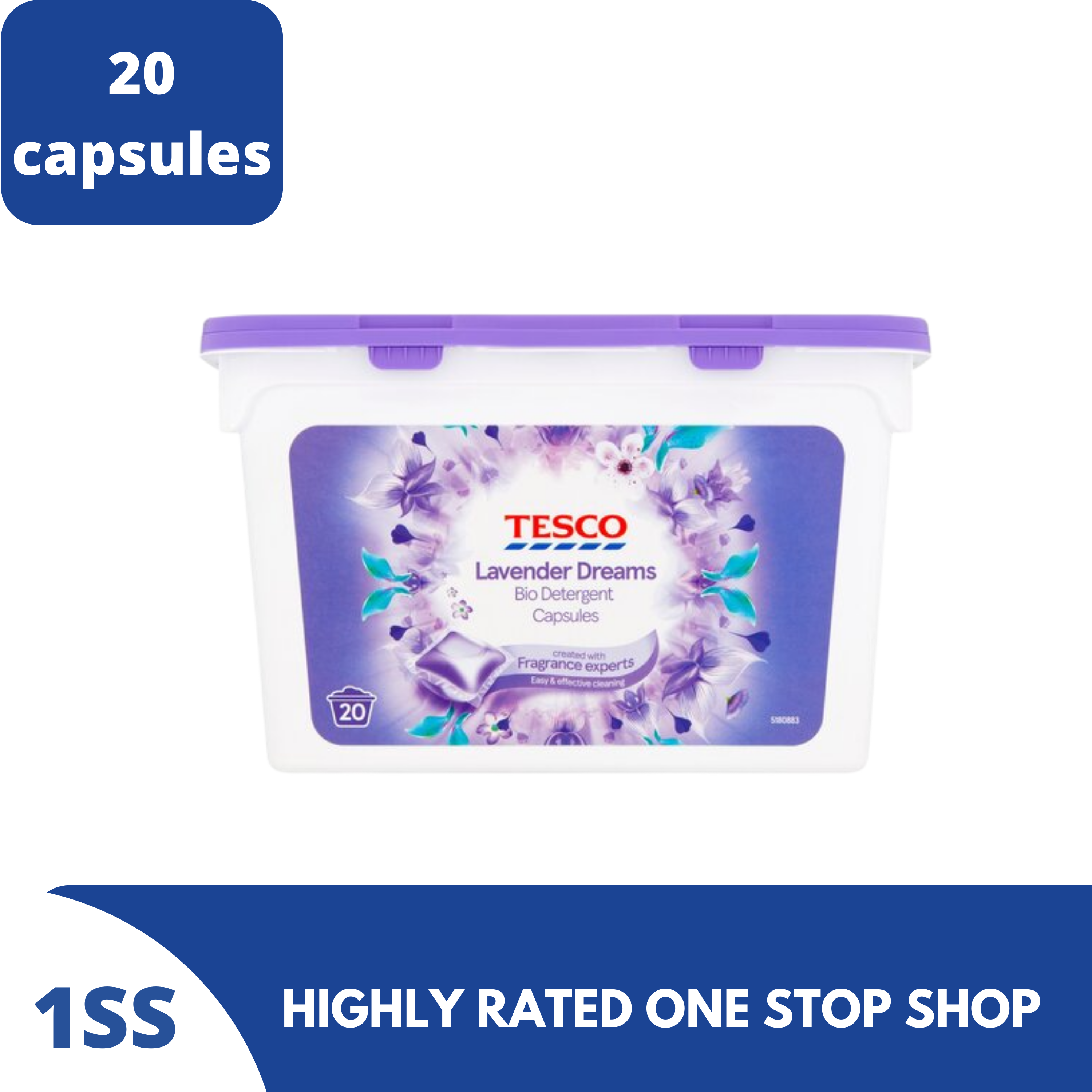 Tesco Lavender Dreams Bio Detergent Capsules, 20 capsules Lazada PH