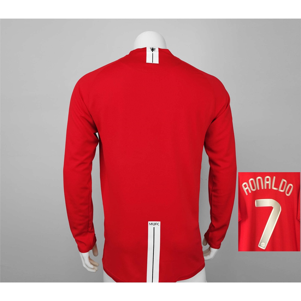 【Customize】MU Retro Home Long Sleeve Jersey 0708 Vintage Football
