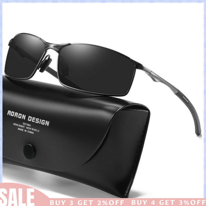 Mens Transition Photochromatic Sunglasses Polarized Lens Aluminum Frame Glasses 