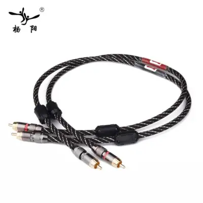 YYAUDIO HIFI Stereo Pair RCA Cable High-performance Premium Hi-Fi Audio 2rca to 2rca Interconnect Cable