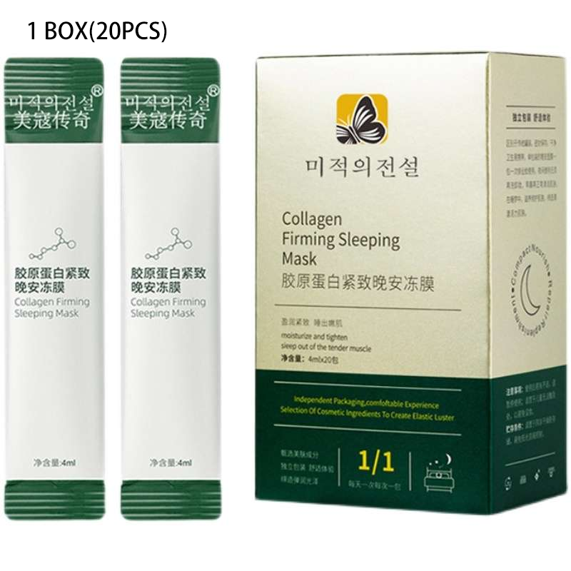 20Pcs Collagen Firming Sleeping Mask original NoCleaning Jelly Mask blackhead remove