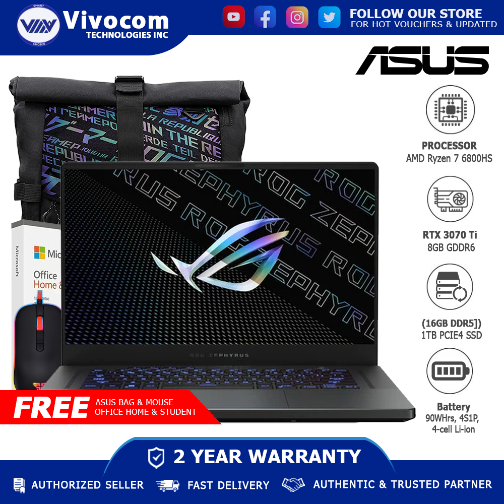 ASUS ROG Zephyrus G15 GA503RWHQ080WS Eclipse Gray 15" WQHD 165Hz