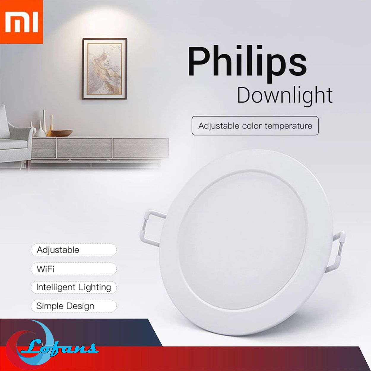 Xiaomi PHILIPS Dimmable Downlight Smart LED Night Light Barrel Lamp