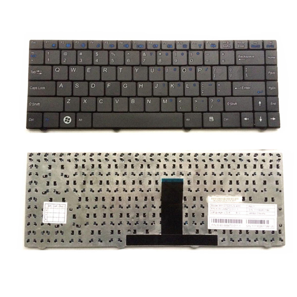 US English Keyboard for Clevo W84 W84T Series MP-07G33US-430 Laptop Replacement Keyboard