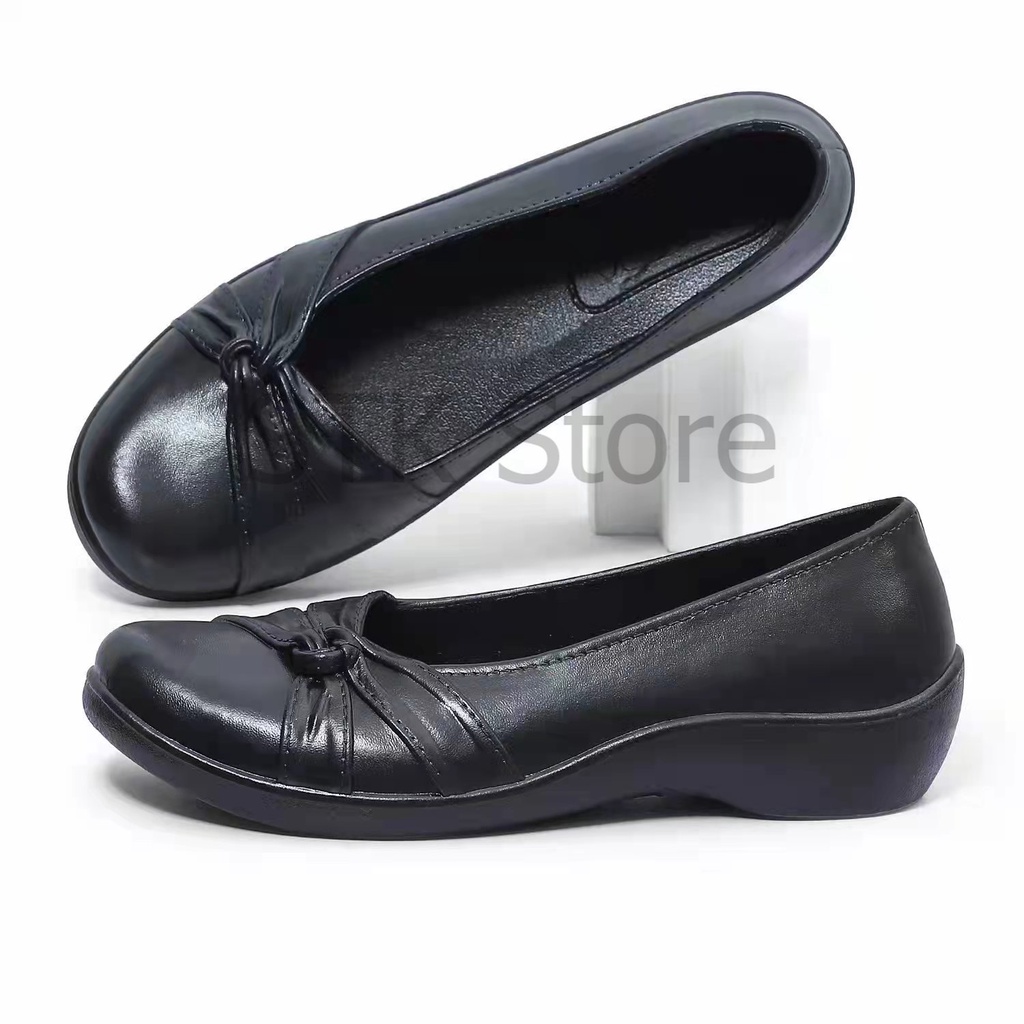 STK606 Premium & Good Quality Black Shoes School Rubber Shoes Girls