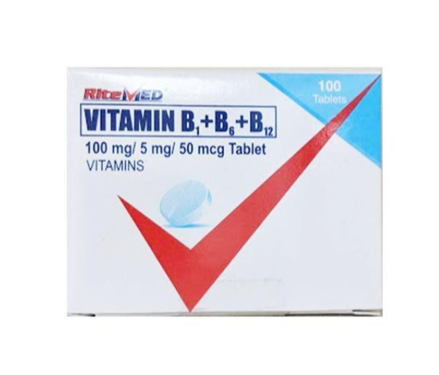 Ritemed Vitamin B1+B6+B12 (100 tablets) Blood Supplement for adults