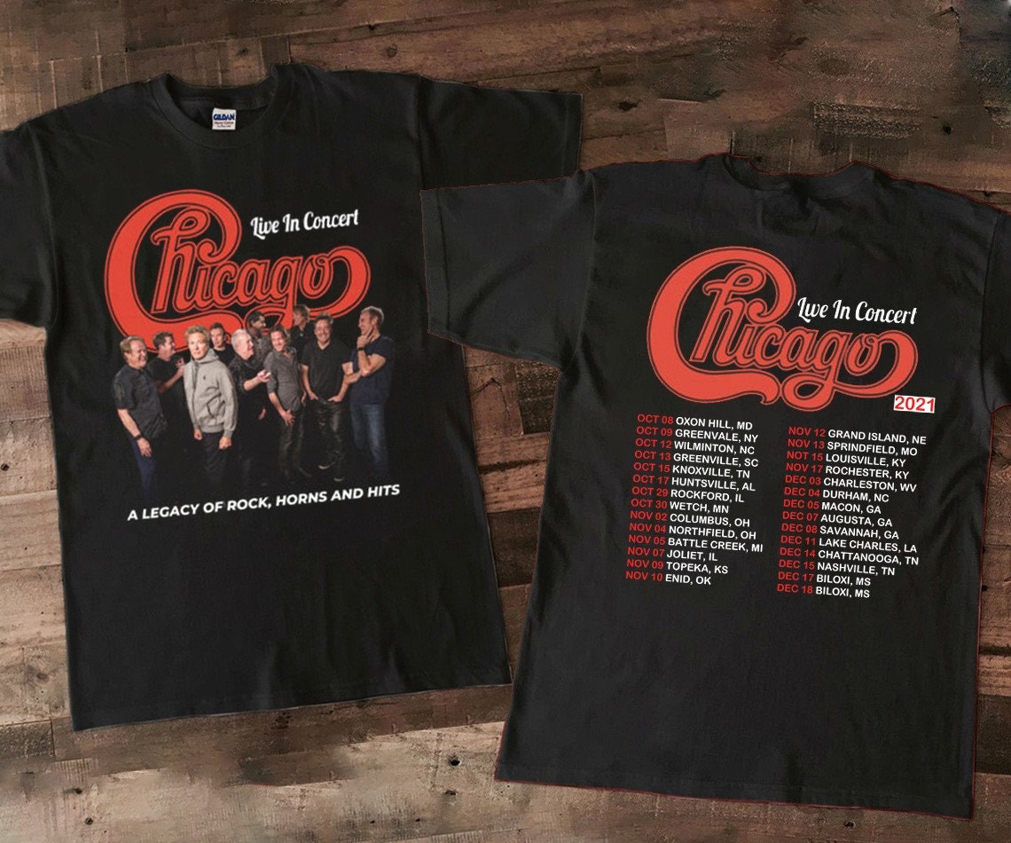 T shirt for men/NEW Chicago Band Live In Concert 2022 Tour TShirt The