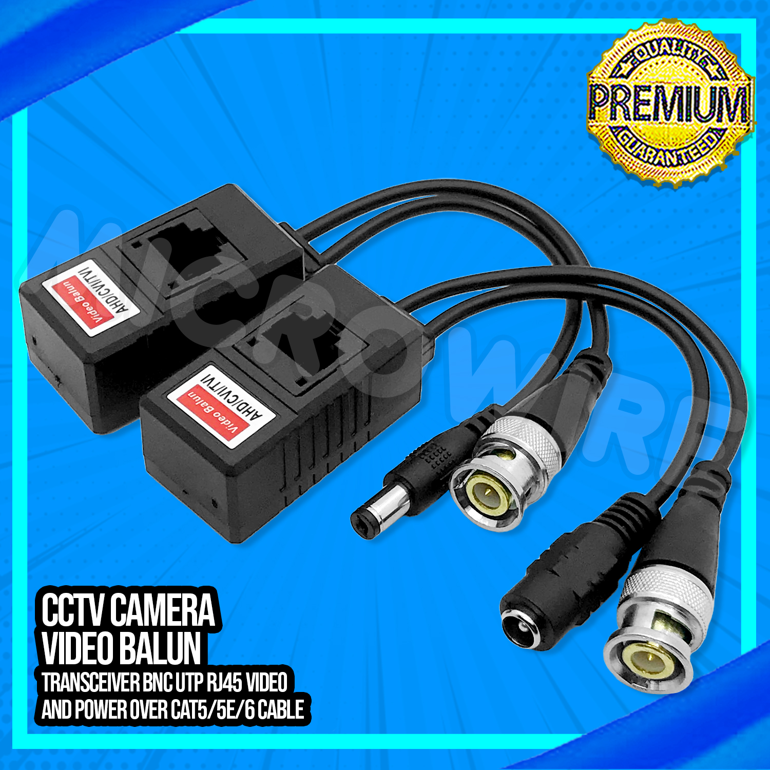 CCTV Camera Video Balun Transceiver BNC UTP RJ45 Video and Power over