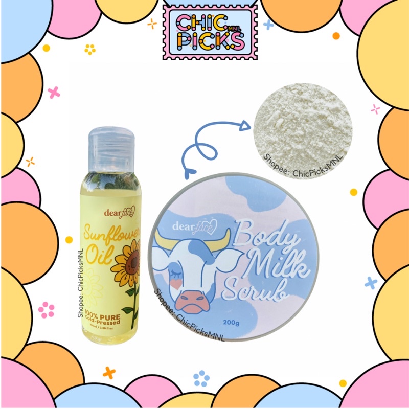 Dear Face Sunflower Oil / Body Milk Scrub Lazada PH