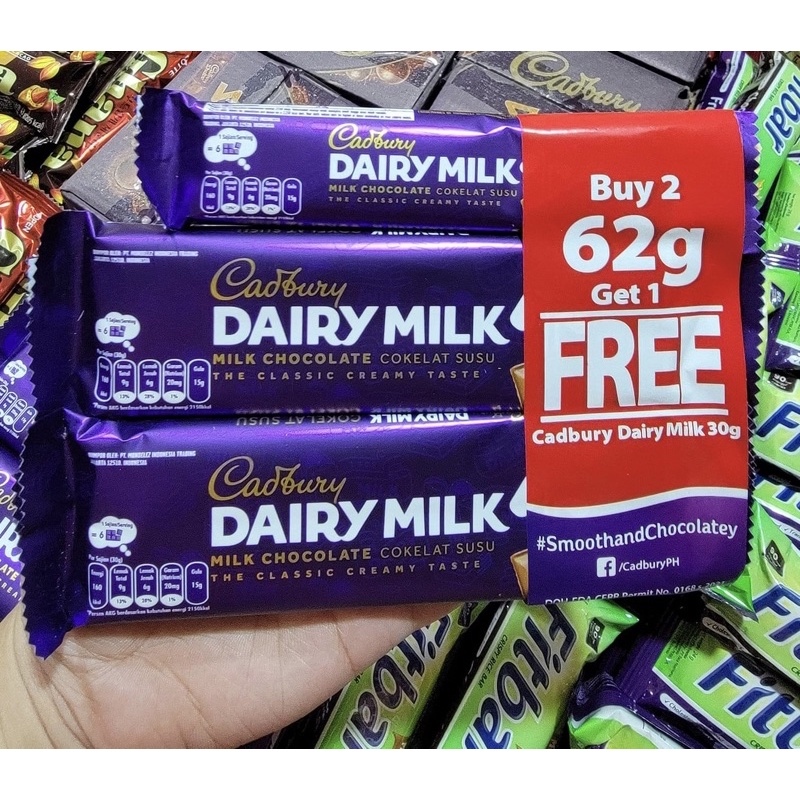 Cadbury Dairy Milk Chocolate 30g 2 1 FREE Lazada PH