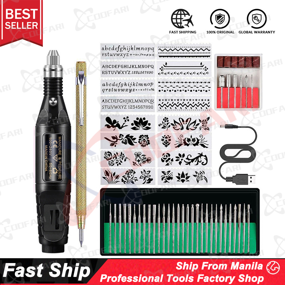 60PCS Micro Engraver Pen Tool Kit Corded DIY Vibration Engraving Equipment with Scriber 16