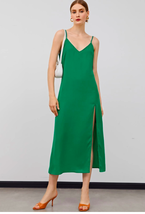 shein green dress