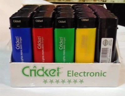 ELECTRONIC CLASS A CRICKETS LIGHTER 50PCS ASSORTED COLOR IN A BOX