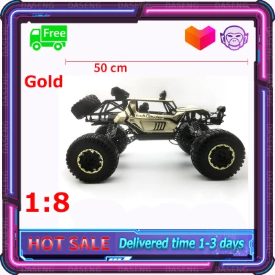 [1:8] 50cm Super Big RC Car 4WD 2.4G High Speed Big Foot Remote Control Buggy Truck Climbing Off-Road Vehicle Jeeps Gift Toys RC Climbing Car for Boys Kids