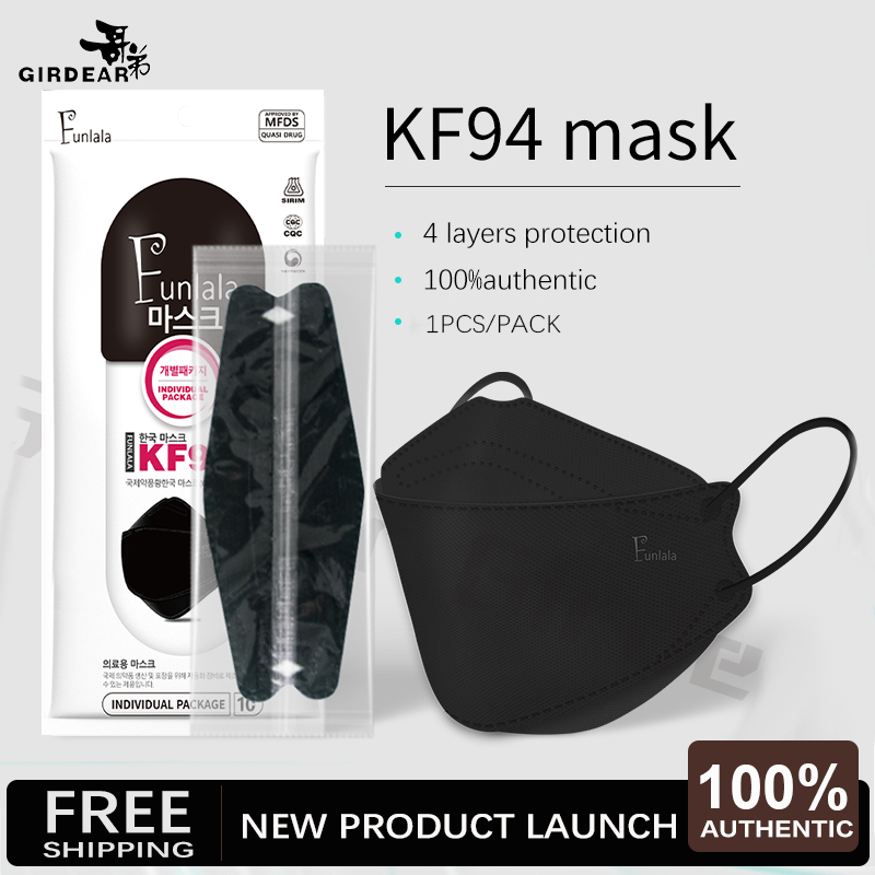 Girdear 100pcs kf94 face mask fda approved funlala original korea mask