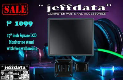 Assorted LCD 17 17inches square Monitor No STAND with free Wall Mount (not wide no 19 20 21 22 24 inches jeffdata legit)