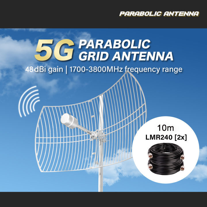 Parabolic Antenna 5G Mimo Antenna Grid Antenna 17002700MHz 2G 3G 4G 5G LTE Outdoor Grid Antenna