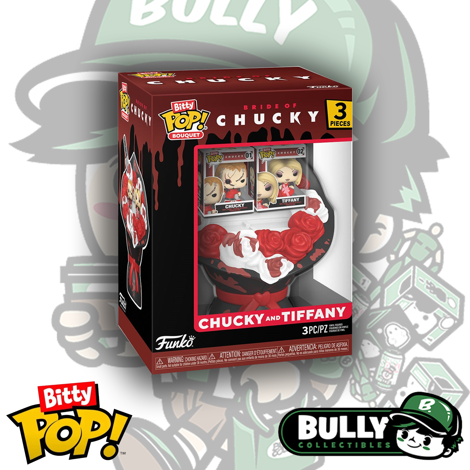 Funko Bitty POP! Bouquet: Bride of Chucky Valentines - Chucky and 