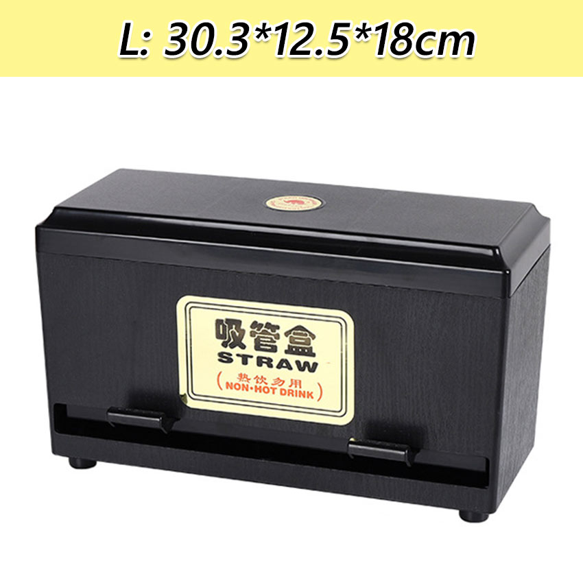 Plastic Edge Pressing Type Straw Box Straw Storage Box Straw Dispenser Box For Restaurant Coffee