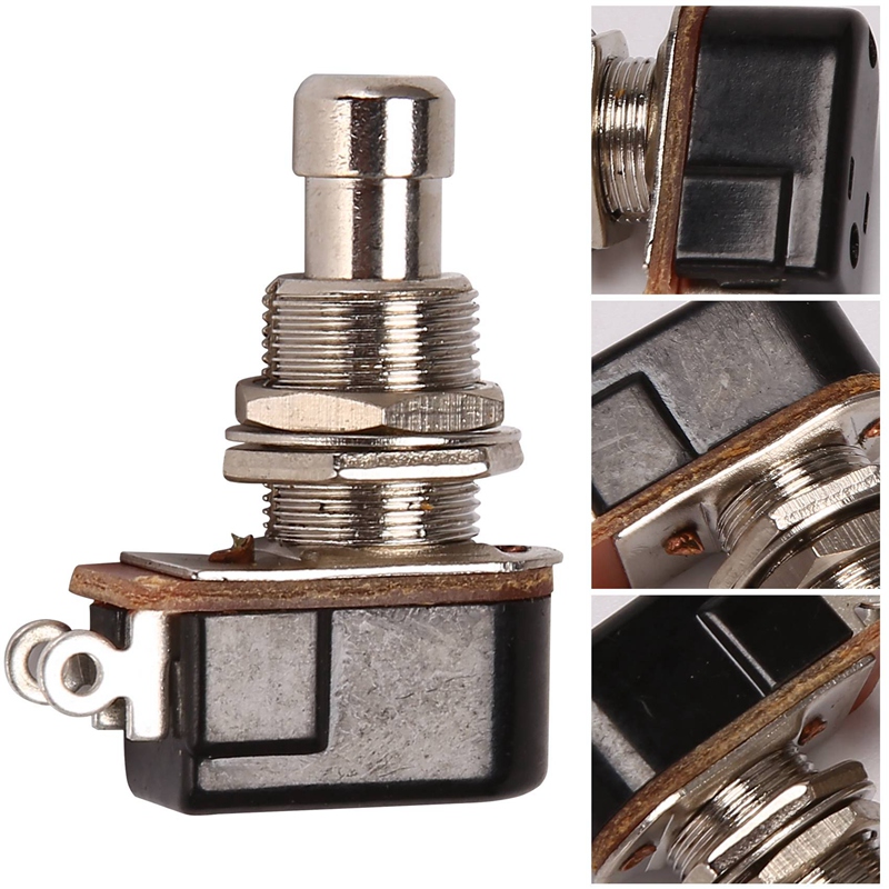 Guitar Effects Pedal Box Momentary SPST Button Stomp Foot Switch Push Button Pack of 10