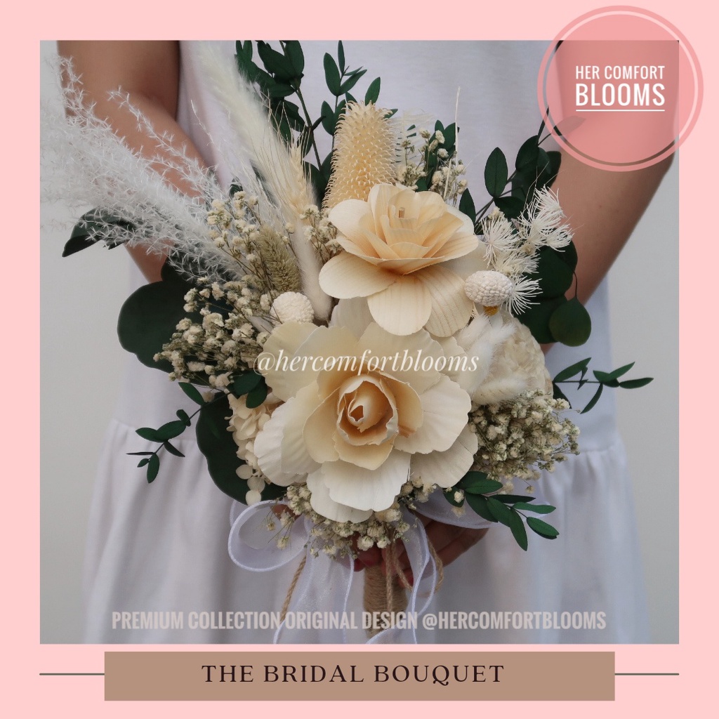 Dried Flowers Bouquet Bridal Bouquet For Simple Intimate Weddings Lazada Ph 9684