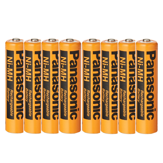Panasonic NiMH AAA Rechargeable Battery for Cordless Phones, Pack of 8