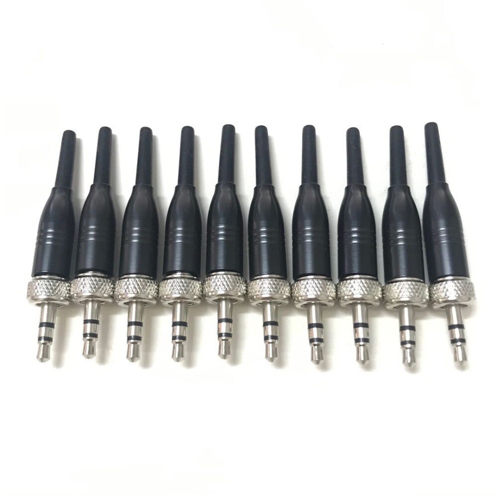 10 pcs 3.5mm Stereo Screw Lock Connector for Sennheiser EW100 EW300