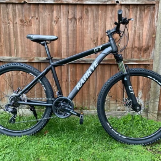 matte black mountain bike