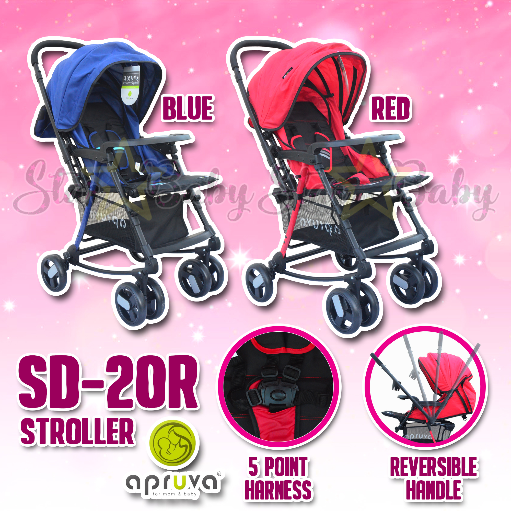 Apruva Reversible Stroller For Baby With Rocking Feature 3 Way Sd 20r Lazada Ph