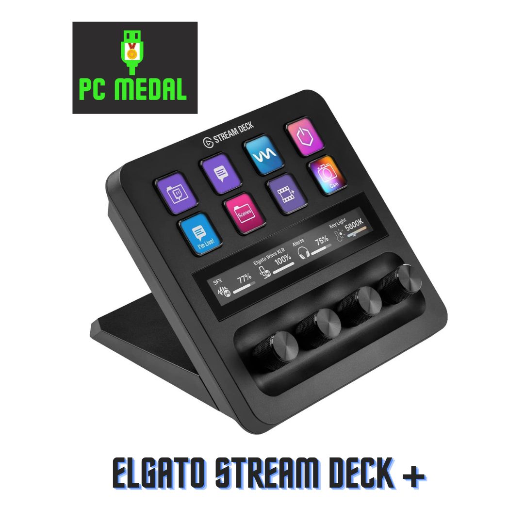 Stream Deck +, Audio Mixer, Production Console and Studio Controller for Creators, Streaming, Gaming, with Customizable Touch Strip dials LCD Keys, Works with Mac and PC | Lazada PH