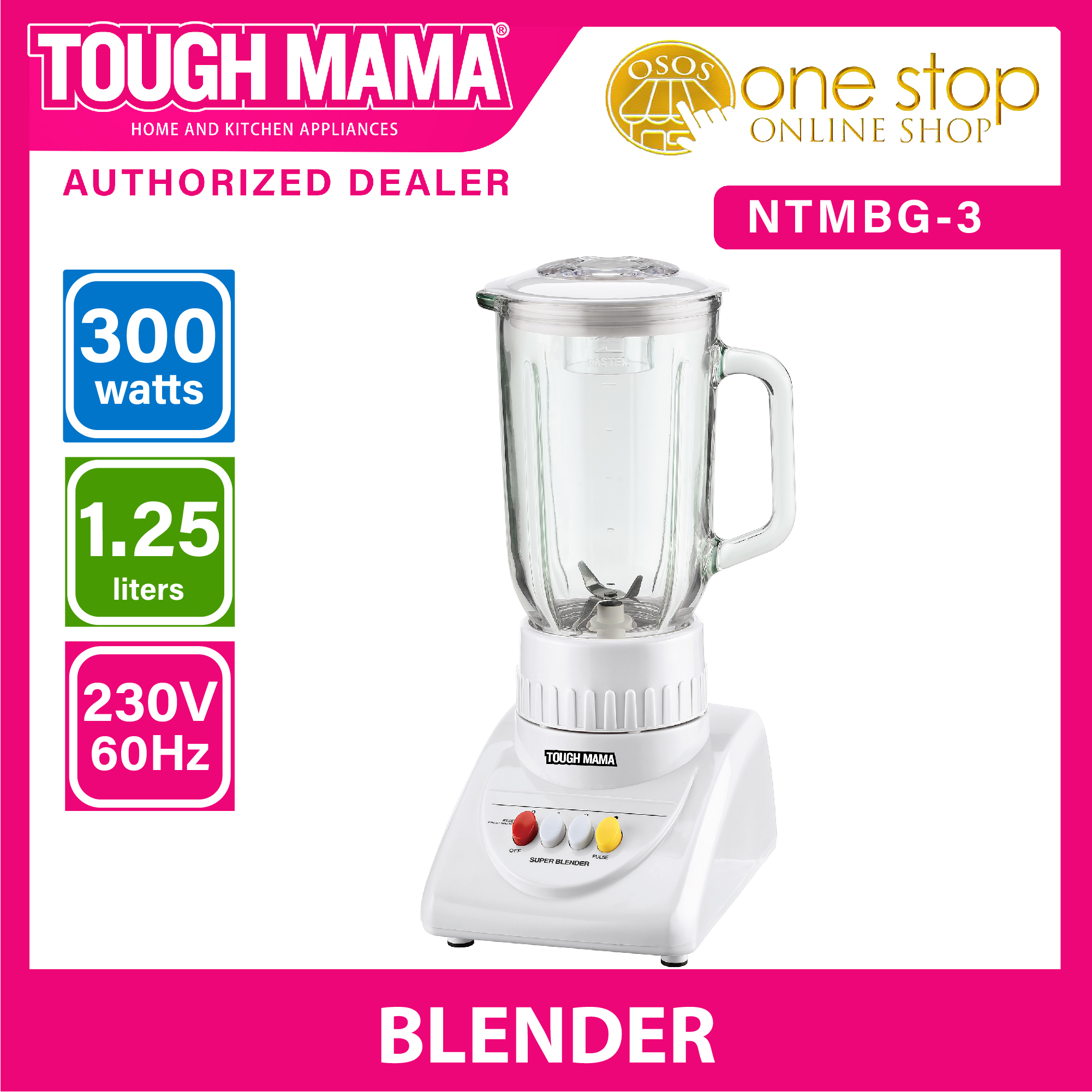 1.25L Glass Blender - Tough Mama Appliances