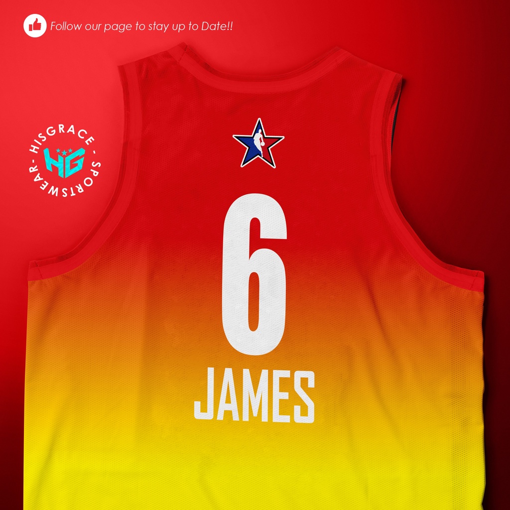 2023 NBA ALL STAR HG ORANGE JERSEY FULL SUBLIMATION JERSEY