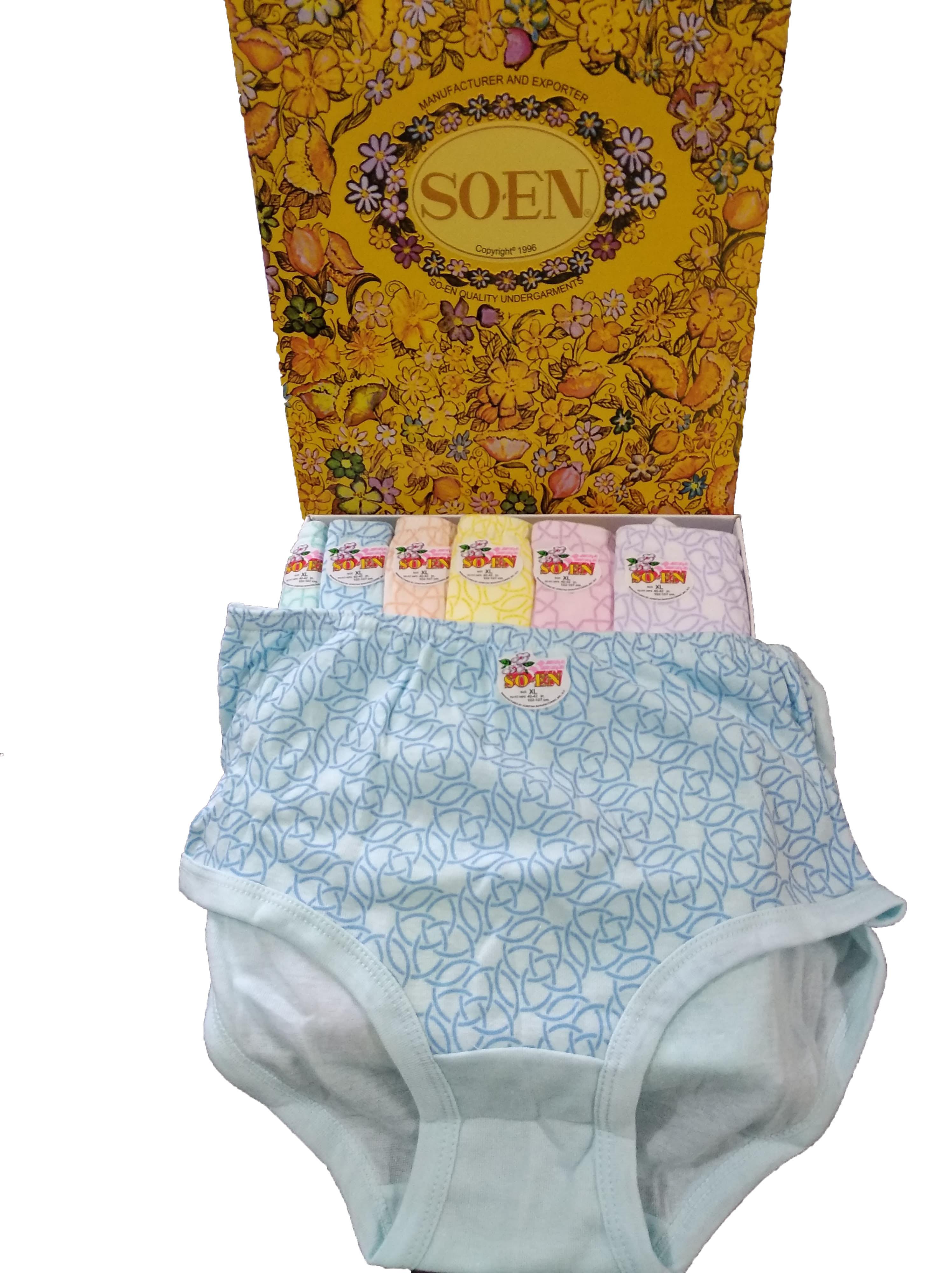 Box of 12 Full-Panty with Embroidery Pastel Solid Colors (2XL) at   Women's Clothing store